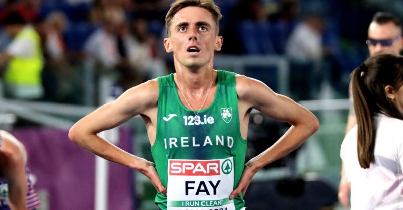 UNBELIEVABLE: Brian Fay, an Irish middle-distance runner, has been suspended from competing in tomorrow’s men’s 5000m heats