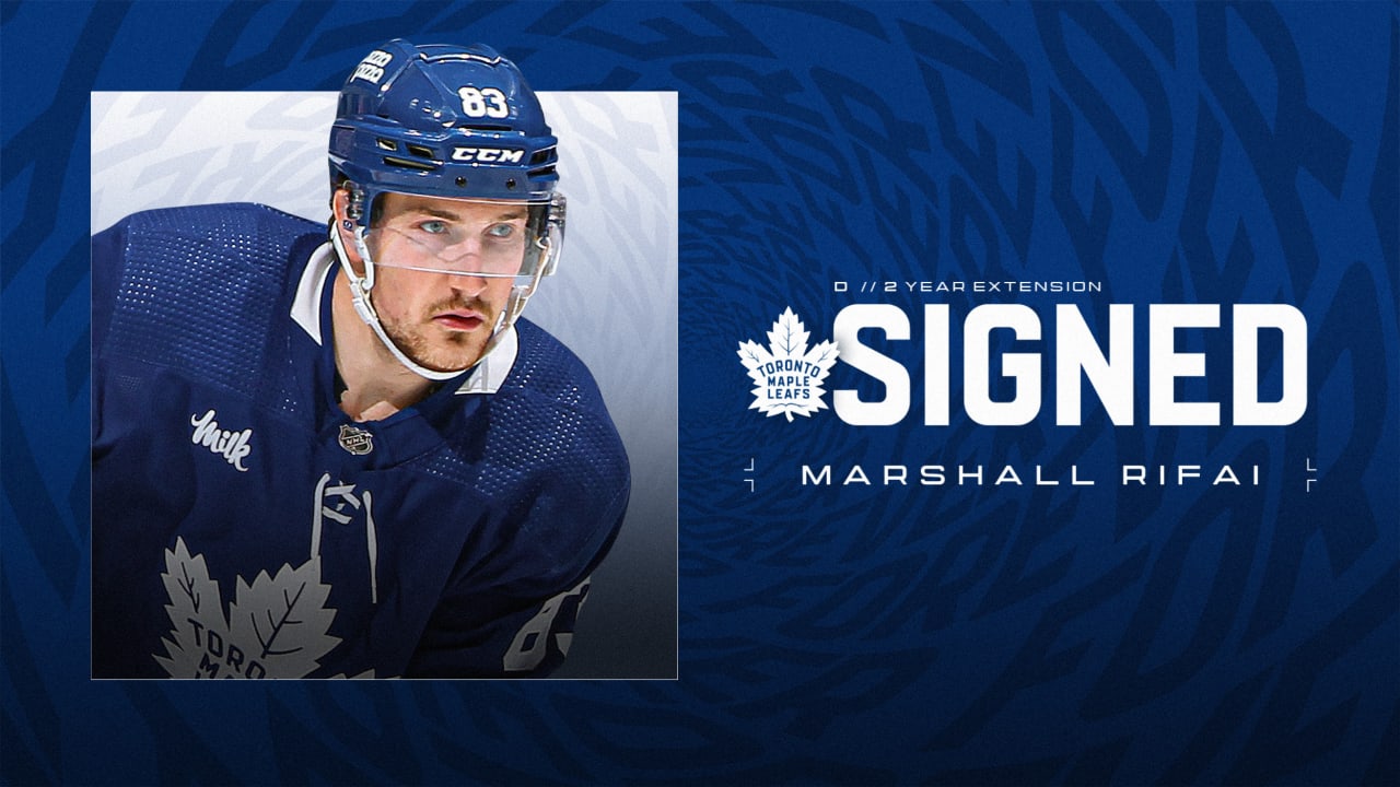 Done deal: Leafs sign D Rifai to two-year contract extension