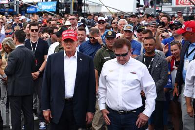 Live news: former USA President Donald Trump have released $10 million to support the NASCAR  team he said.. for more details..