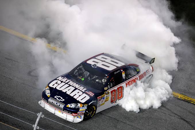 Dale Earnhardt Jr. in the #8 Budweiser Chevrolet during practice for the Budweiser Shootout at Daytona…….